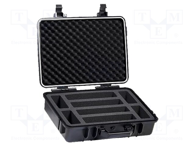 Hard carrying case; Colour: black; Mat: plastic; 1pcs.