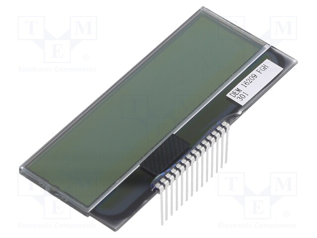 Display: LCD; alphanumeric; FSTN Positive; 16x2; 65x27.7x2.75mm