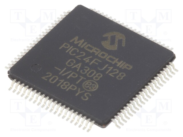 PIC microcontroller; Memory: 128kB; SRAM: 8.192kB; 32MHz; 2÷3.6VDC