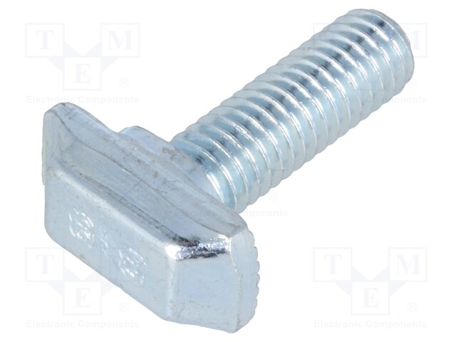 Screw; for profiles; Width of the groove: 8mm; L: 20mm; steel; zinc