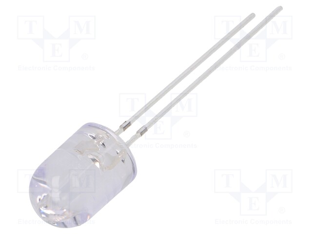 LED; 8mm; yellow; 8400÷10000mcd; 30°; Front: convex; Pitch: 2.54mm