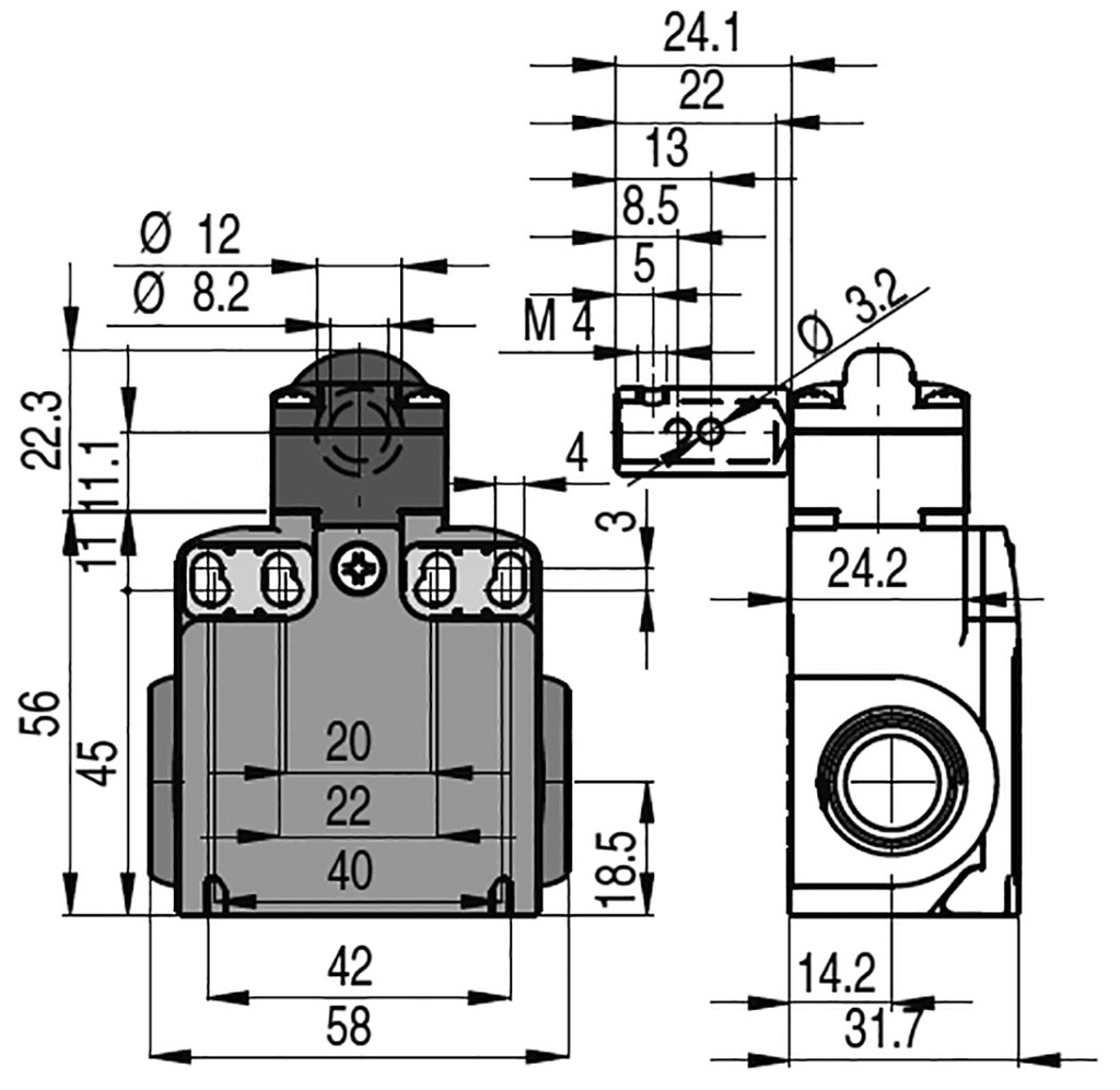 Safety switch: hinged; Series: FX; NC + NO; IP67; -25÷80°C