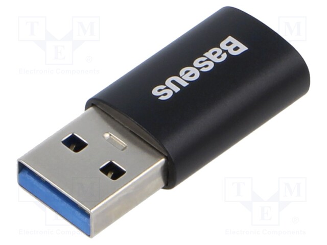 Adapter; USB 3.1; USB A plug,USB C socket; black