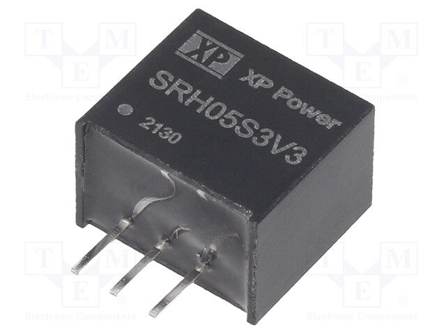 DC/DC Converter, ITE, 1 Output, 1.65 W, 3.3 V, 500 mA, SRH Series