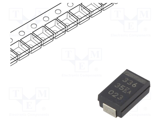 Tantalum Polymer Capacitor, 33 µF, 35 V, T598 KO-CAP® Series, ± 20%, D, 0.065 ohm