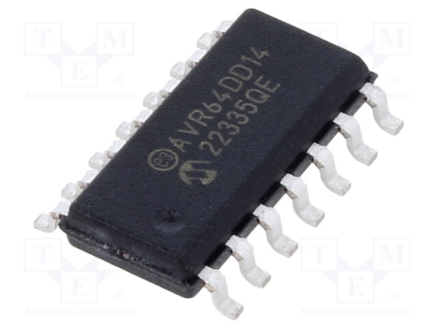 IC: AVR microcontroller; EEPROM: 256B; SRAM: 8kB; Flash: 64kB; Cmp: 1