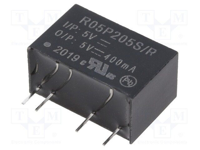 Converter: DC/DC; 2W; Uin: 4.5÷5.5V; Uout: 5VDC; Iout: 400mA; SIP7