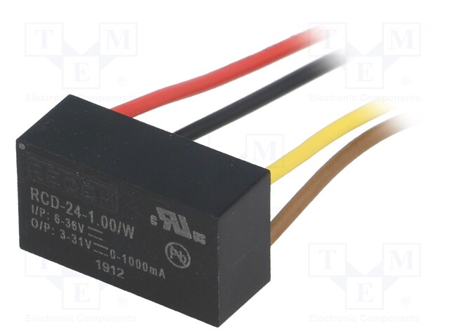 Converter: DC/DC; Uin: 6÷36V; Uout: 3÷31VDC; Iout: 1000mA; 6.8g