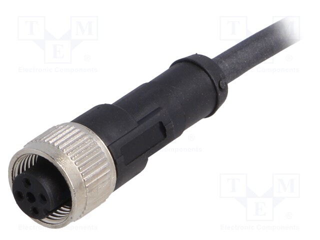 Connection lead; M12; PIN: 4; straight; 10m; plug; 250VAC; 4A; 250VDC