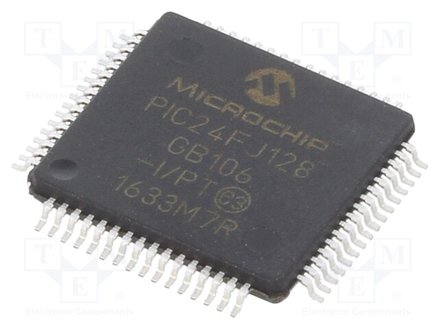 PIC microcontroller; Memory: 128kB; SRAM: 16.384kB; 32MHz; SMD