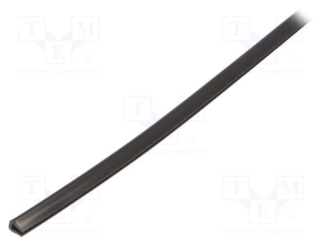 Hole and edge shield; polyetylene; black; Panel thick: 0.9÷1.6mm