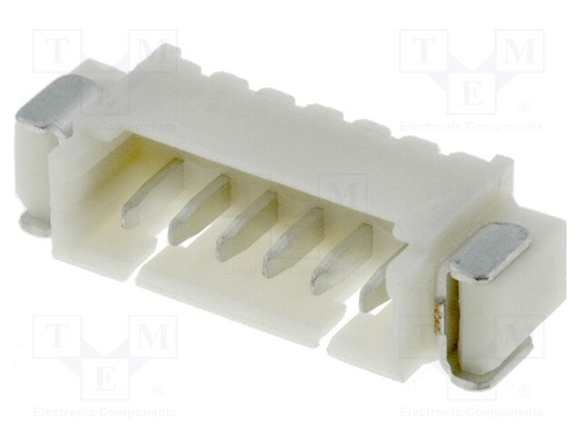 Socket; wire-board; male; 1.25mm; PIN: 6; SMT; 125V; 1A; tinned