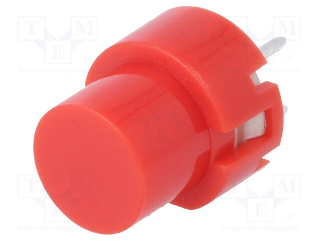 Switch: keypad; Pos: 2; SPST-NO; 0.01A/35VDC; red; Mounting: THT