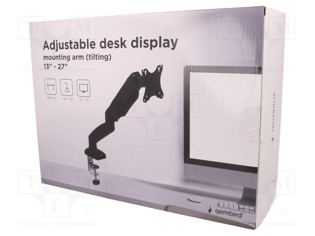 Monitor holder; 7kg; 13÷27"; 75x75mm,100x100mm; for one monitor