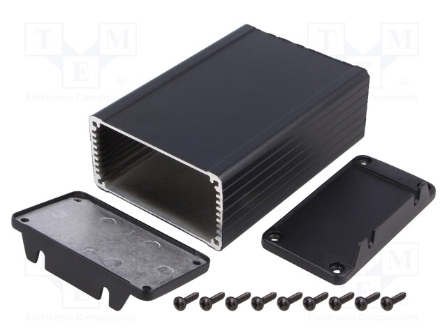 Enclosure: shielding; X: 84mm; Y: 120mm; Z: 44mm; aluminium; black