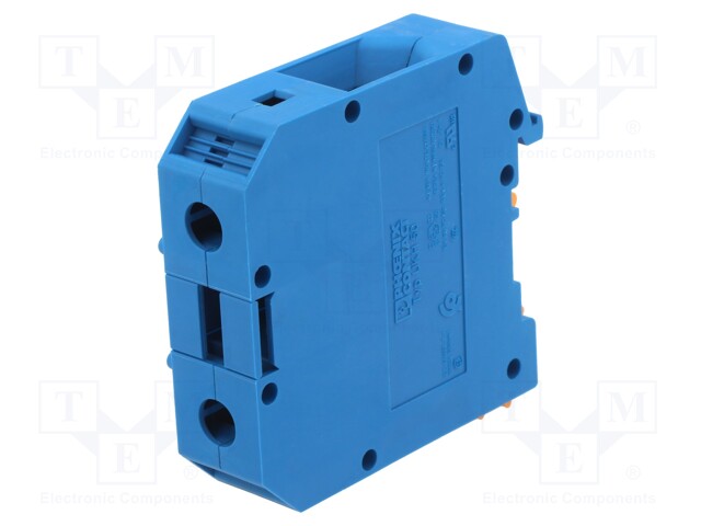 Splice terminal: rail; UKH; 50mm2; ways: 1; terminals: 2; blue; 1kV