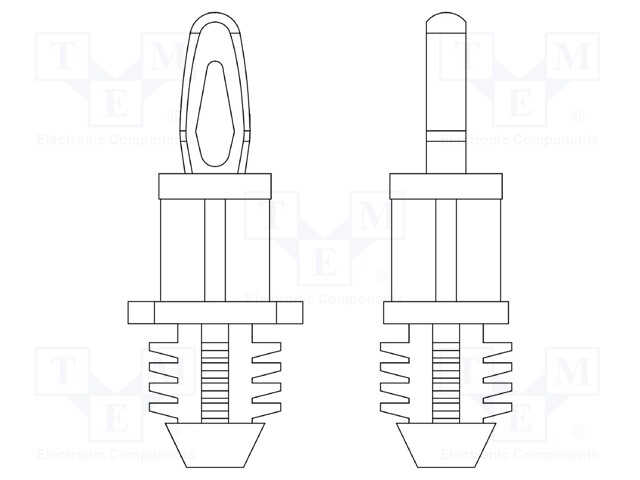 PCB distance; polyamide 66; L: 4.8mm; Colour: natural; UL94V-2