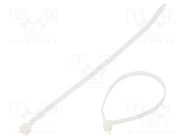 Cable tie; L: 200mm; W: 4.8mm; polyamide; 220N; natural; Ømax: 50mm