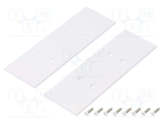 Cap for LED profiles; white; steel; Application: VARIO30