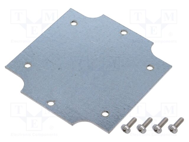 Mounting plate; steel; W: 79mm; L: 79mm; Series: 1554PB; HM-1554MPB1