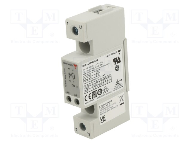 Relay: solid state; Ucntrl: 24÷190VDC; Ucntrl: 20÷275VAC; 90A; IP20