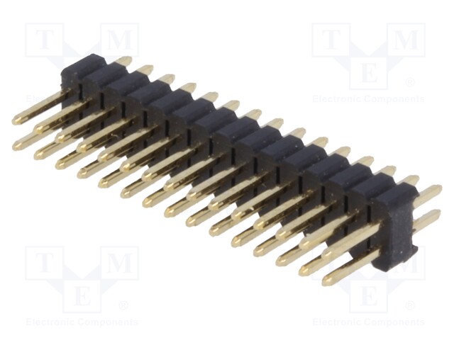 Pin header; pin strips; male; PIN: 30; straight; 1.27mm; THT; 2x15