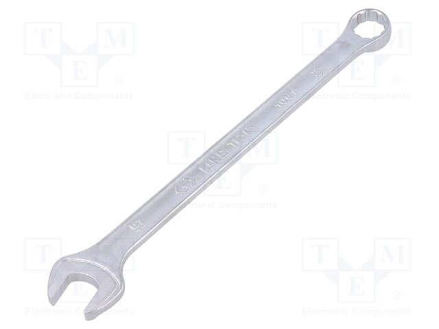 Wrench; combination spanner; 15mm; Chrom-vanadium steel; long