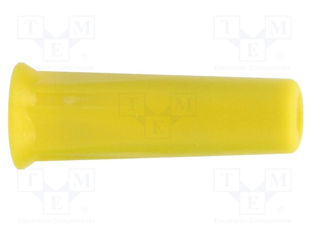 Socket; 4mm banana; 36A; yellow; nickel plated; soldered; -20÷80°C