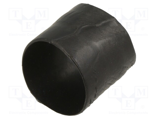 Heat shrink boot; glueless,angular; black; elastomer; -75÷150°C