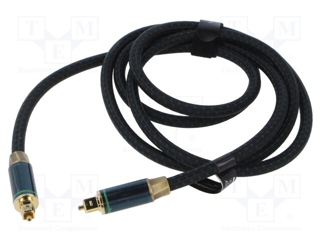 Cable; Toslink plug,both sides; 5m; Plating: gold-plated; black