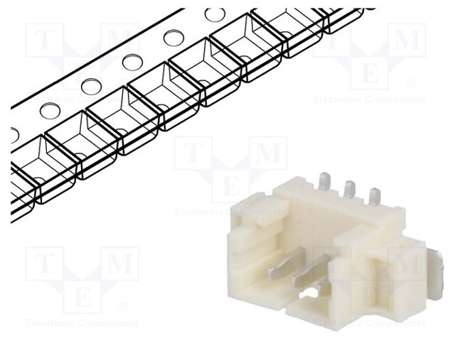 Socket; wire-board; male; PicoBlade; 1.25mm; PIN: 3; SMT; 1A; tinned