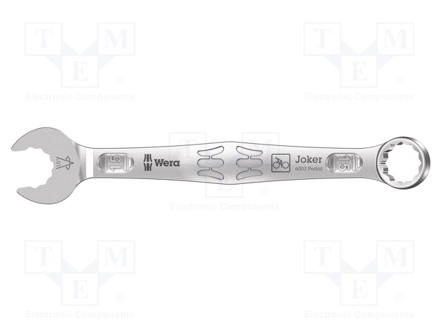 Wrench; combination spanner; 15mm; steel; L: 174mm