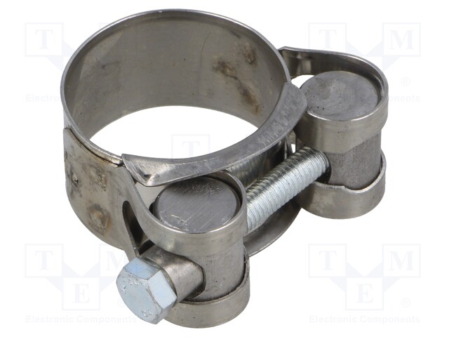 T-bolt clamp; W: 18mm; Clamping: 26÷28mm; chrome steel AISI 430