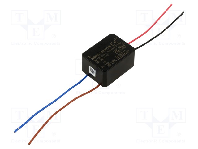 Power supply: switched-mode; 30W; 15VDC; 2A; 52.5x40x25.5mm; 98g