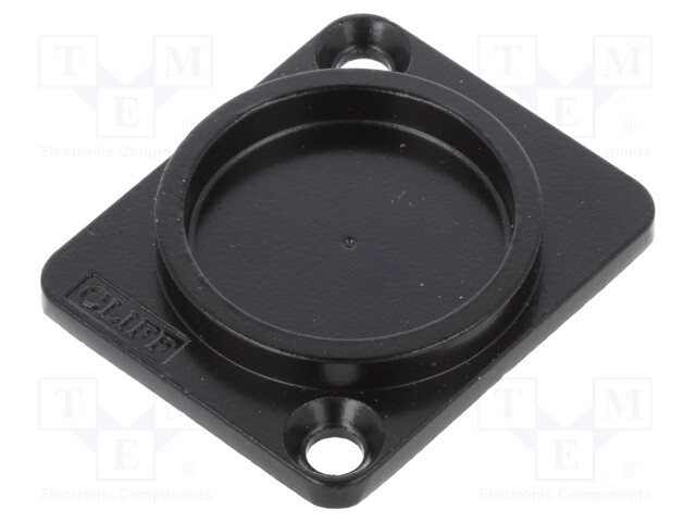 Protection cap; countersunk screw hole; black; metal; D: 3mm
