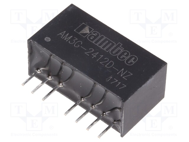 Converter: DC/DC; 3W; Uin: 18÷36V; Uout: 12VDC; Uout2: -12VDC; SIP8