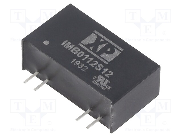 Isolated Board Mount DC/DC Converter, Medical, 1 Output, 1 W, 12 V, 84 mA