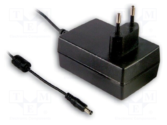 Power supply: switched-mode; 36÷72VDC; 350mA; Out: 5,5/2,1; 25.2W