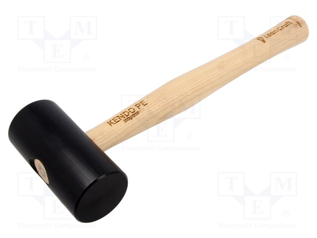 Hammer; 220g; 50mm; round; polyurethane; wood (ash); KENDO