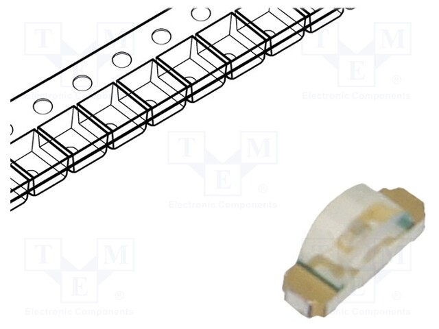 LED; SMD; 1204; blue; 18÷60mcd; 3.2x1.5x1mm; 130°; 3.4÷3.9V; 20mA