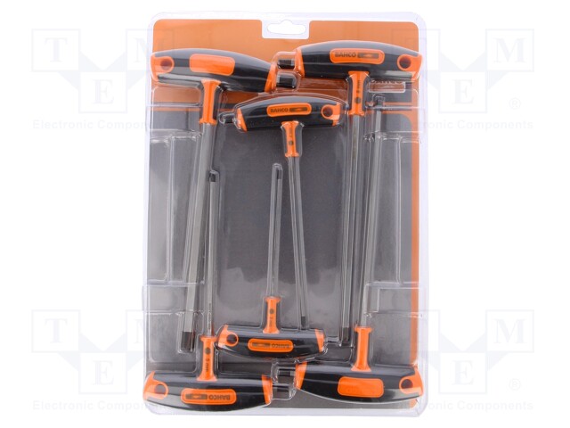 Screwdrivers; Pcs: 6; Kind of handle: T; Bit: Allen hex key