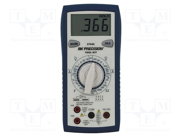 Digital multimeter; LCD 3,5 digit (1999); 2,5x/s; 0÷50°C