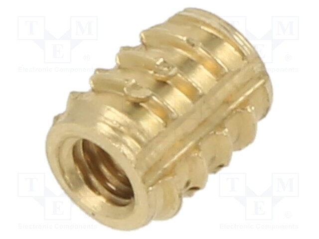 Threaded insert; brass; M2,5; L: 5.25mm; TRISERT®