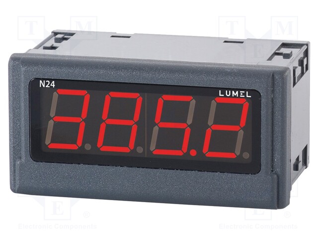 Meter; on panel; digital; LED 4 digit 20mm; I AC: 0÷1A; 96x48x64mm