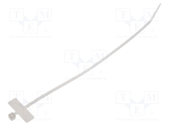 Cable tie; with label; L: 200mm; W: 2.5mm; polyamide; 80N; natural