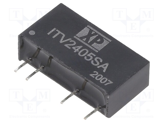 Isolated Board Mount DC/DC Converter, ITE, 1 Output, 1 W, 5 V, 200 mA