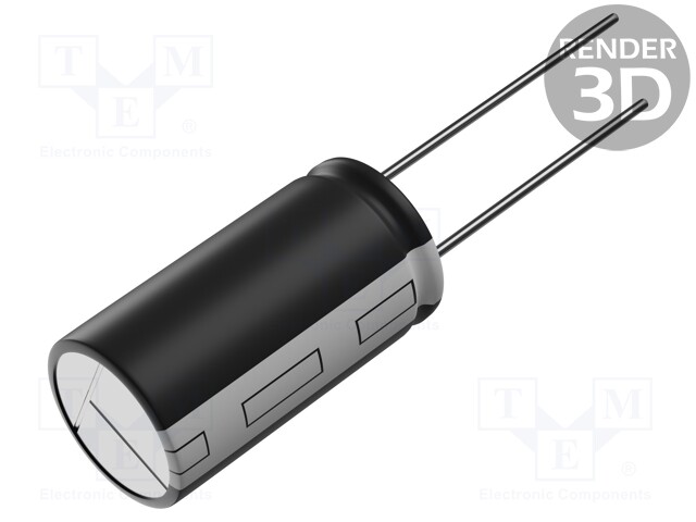 Capacitor: electrolytic; THT; 100uF; 50VDC; Ø8x11.5mm; Pitch: 3.5mm