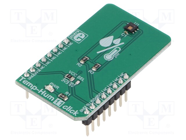 Click board; humidity/temperature sensor; I2C; HDC1080; 3.3/5VDC