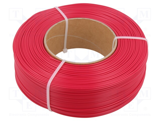 Filament: PLA; 1.75mm; red (ruby); 185÷225°C; 1kg; refill