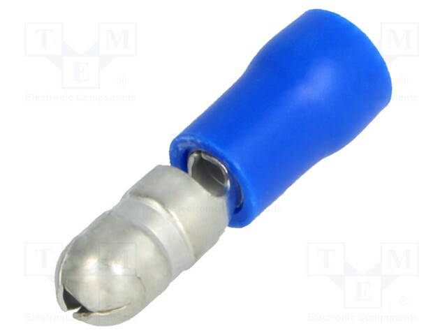 Terminal: round; male; Ø: 5mm; 1.5÷2.5mm2; crimped; for cable; blue